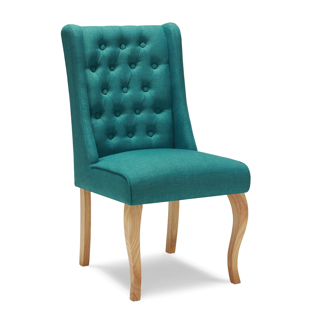 Ikayaa antike art tufted küche dining chair leinengewebe akzent stuhl polsterseiten wohnzimmer stuhl w gummi holz beine