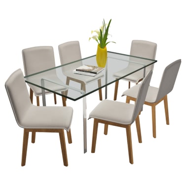 Sólo 285.3€, 4 pc cenar silla de madera curvada con tela de ...