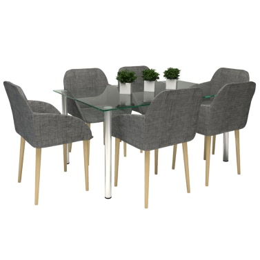 Sólo 285.3€, 4 pc cenar silla de madera curvada con tela de ...