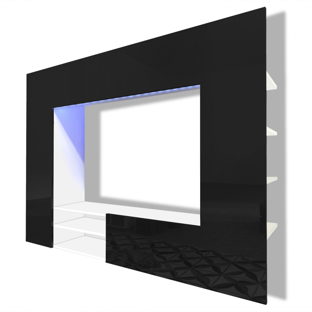 Black Wall Unit black white black high gloss entertainment center led tv wall unit Black Wall Unit black white black high gloss entertainment center led tv wall unit