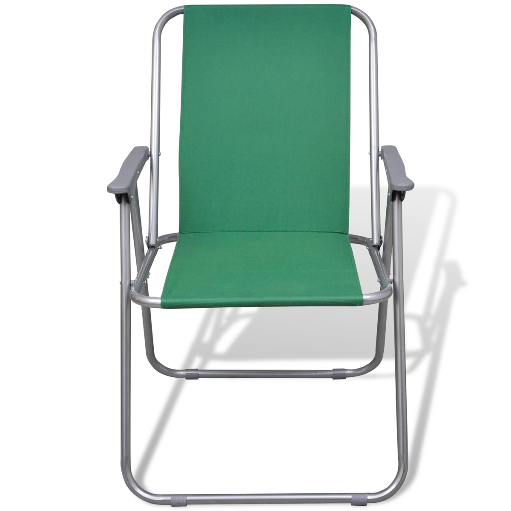 green Set 2 Chair Green Folding Exterior