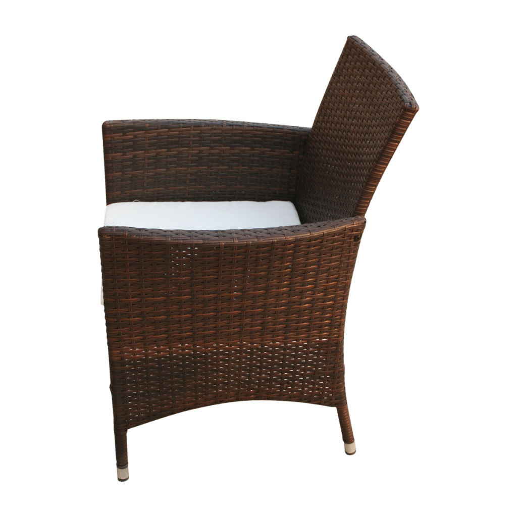 Solo 91.55€, Garden Chair Set 2 pezzi Brown Poly Rattan